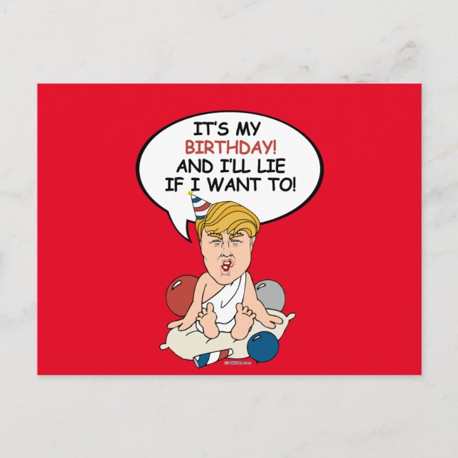 Tarjeta de cumpleaños del bebé Trump - es mi cumpl (Anverso)