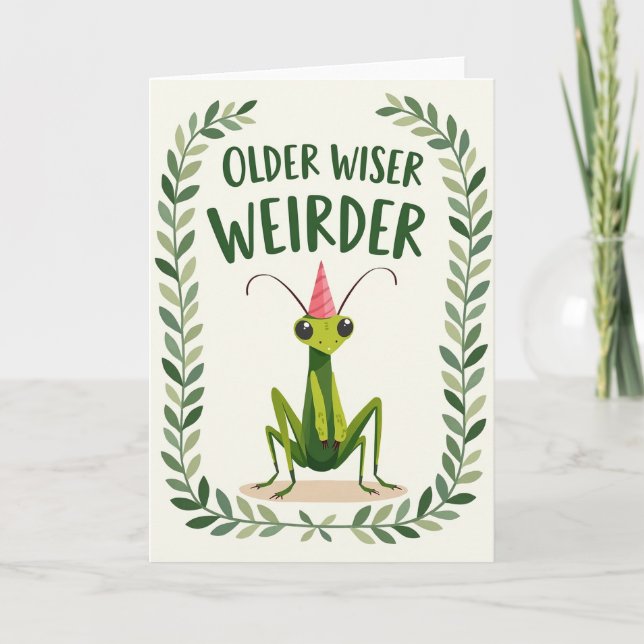 Tarjeta de cumpleaños del bicho raro (Anverso)