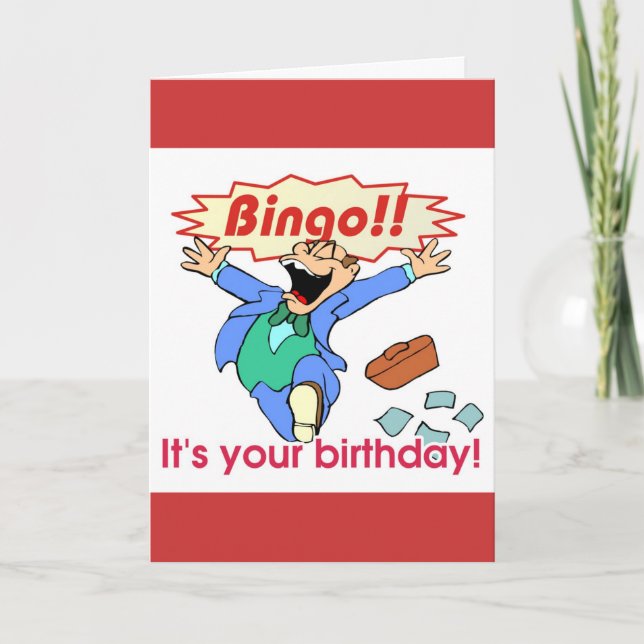 Tarjeta de cumpleaños del bingo (Anverso)
