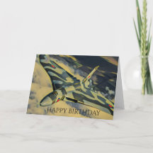 Tarjeta de cumpleaños del bombardero Vulcan