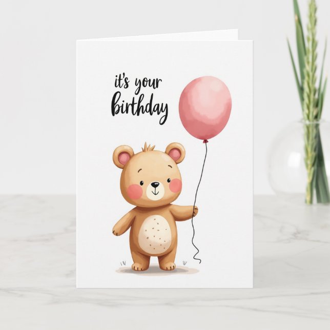 Tarjeta de cumpleaños del bosque dulce (Anverso)