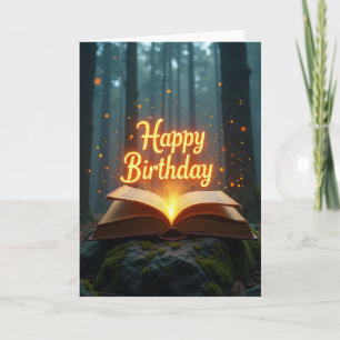 Tarjeta de cumpleaños del bosque místico