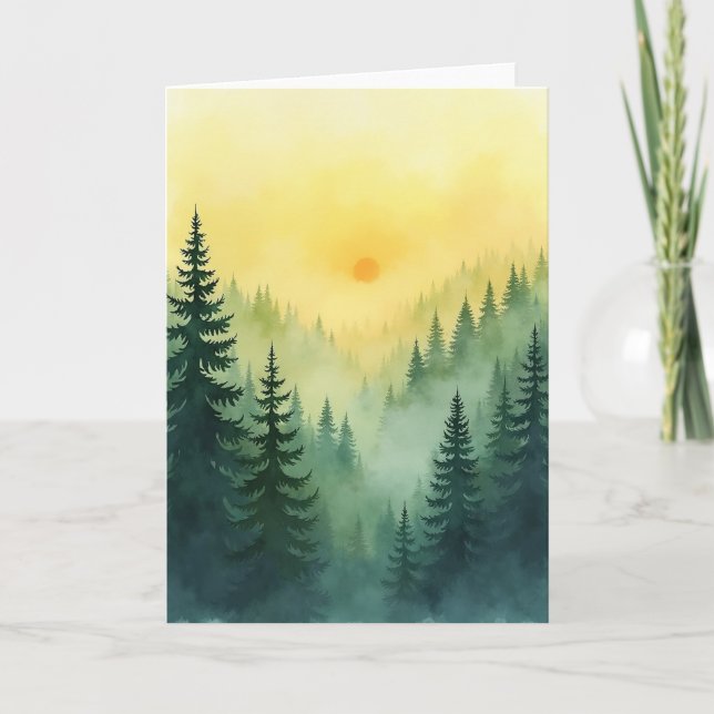 Tarjeta de cumpleaños del bosque soñador (Anverso)