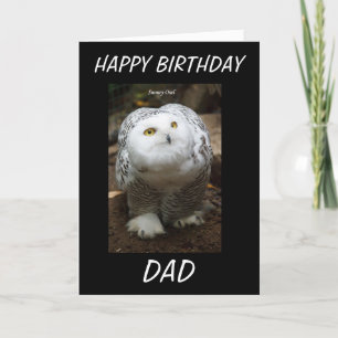 TARJETA DE CUMPLEAÑOS DEL BÚHO NEVADO