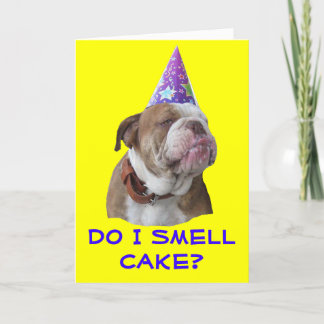 Tarjeta de cumpleaños del bulldog