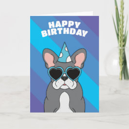 Tarjeta de cumpleaños del Bulldog francés