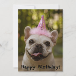 Tarjeta de cumpleaños del Bulldog francés