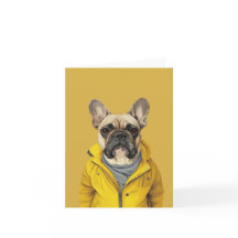 Tarjeta de cumpleaños del Bulldog francés