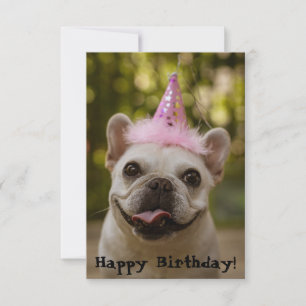 Tarjeta de cumpleaños del Bulldog francés