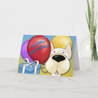 Tarjeta de cumpleaños del Bulldog francés