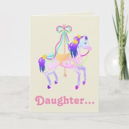 Tarjeta de cumpleaños del caballo del carrusel