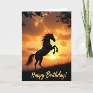 Tarjeta de cumpleaños del Caballo Dorado