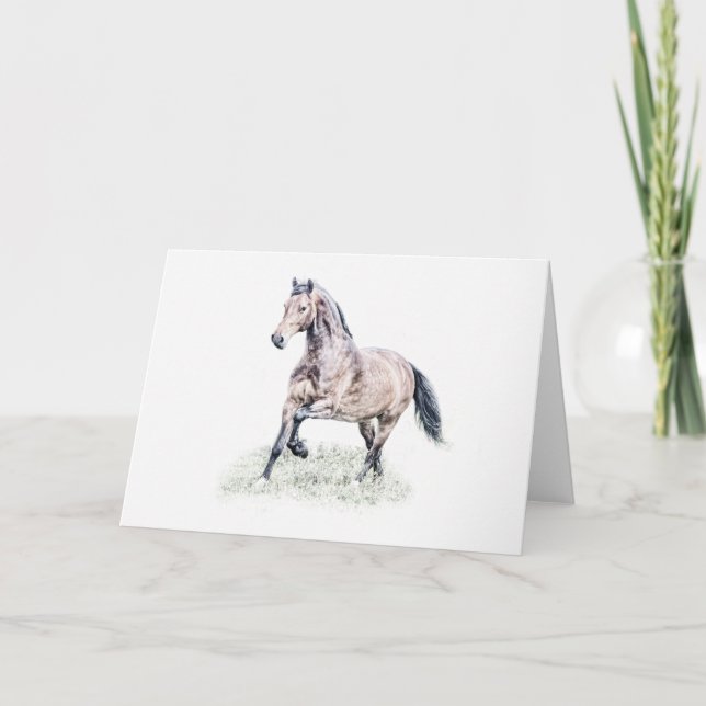 Tarjeta de cumpleaños del caballo Galés D (Anverso)