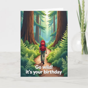 Tarjeta de cumpleaños del camino del bosque