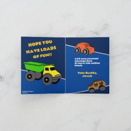 Tarjeta de cumpleaños del camión