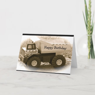 Tarjeta de cumpleaños del camión de Tonka