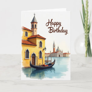 Tarjeta de cumpleaños del canal de la ciudad seren