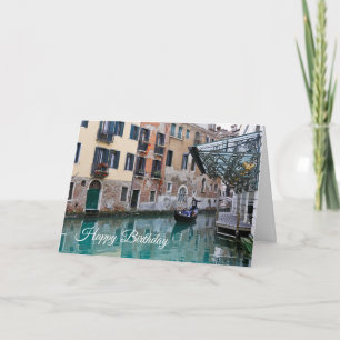 Tarjeta de cumpleaños del Canal de Venecia