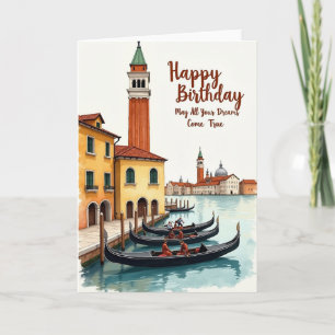 Tarjeta de cumpleaños del canal sereno