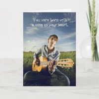 Tarjeta de cumpleaños del cantautor Acoustic Guita