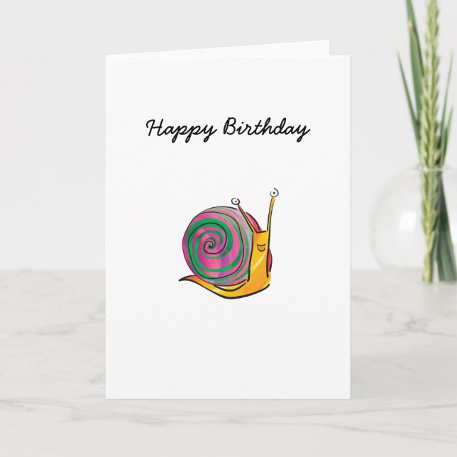 Tarjeta de cumpleaños del caracol (Anverso)