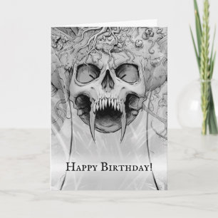 Tarjeta de cumpleaños del cementerio de la muerte 