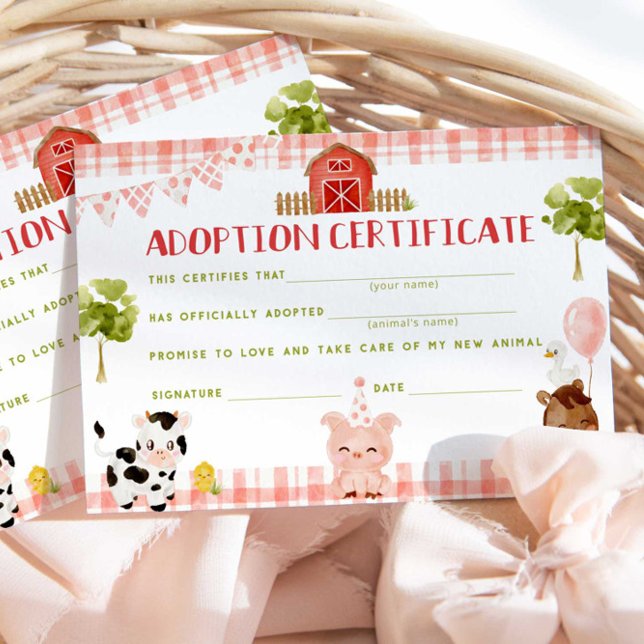 Tarjeta de cumpleaños del certificado de adopción  (Subido por el creador)
