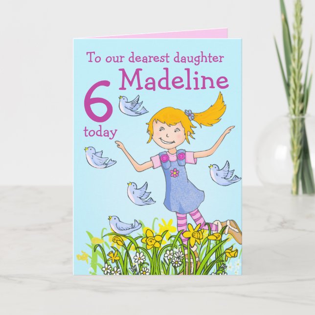 Tarjeta de cumpleaños del chica personalizado "pri (Anverso)