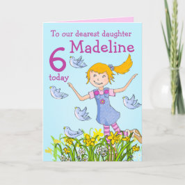 Tarjeta de cumpleaños del chica personalizado "pri