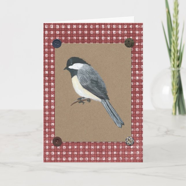 Tarjeta de cumpleaños del Chickadee (Anverso)