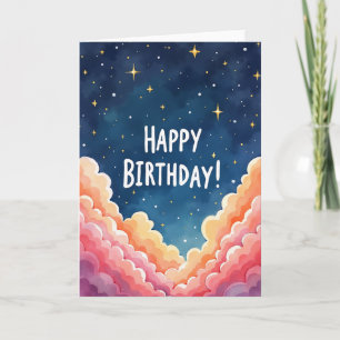 Tarjeta de cumpleaños del cielo caprichoso