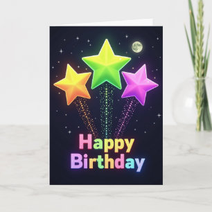 Tarjeta de cumpleaños del cielo nocturno