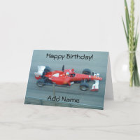 Tarjeta de cumpleaños del coche de Carreras roja