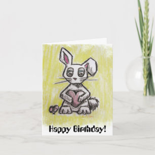 Tarjeta de cumpleaños del conejito
