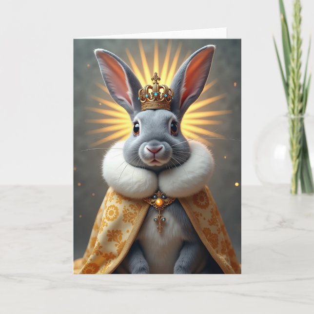 Tarjeta de cumpleaños del conejo real (Anverso)