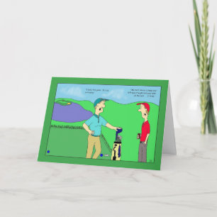 Tarjeta de cumpleaños del consejo del golf
