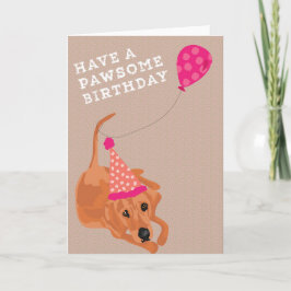 Tarjeta de cumpleaños del Coonhound de Redbone