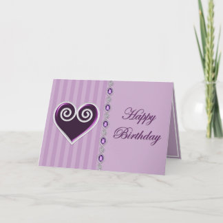 Tarjeta de cumpleaños del corazón y de las joyas