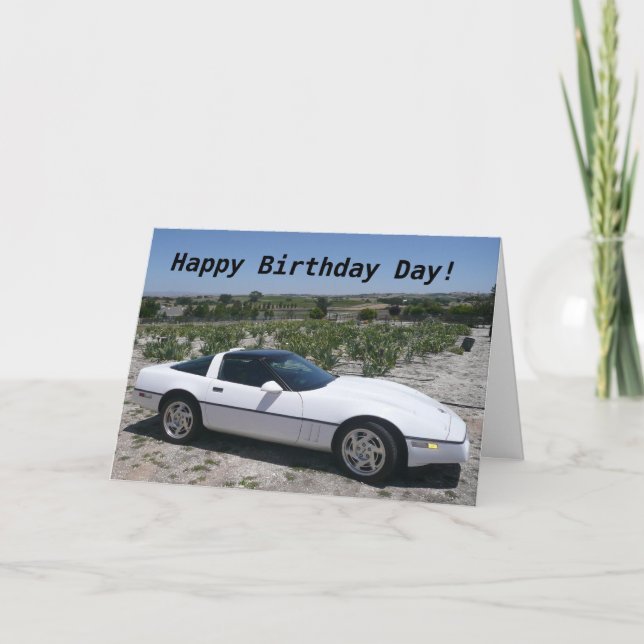 Tarjeta de cumpleaños del Corvette (Anverso)
