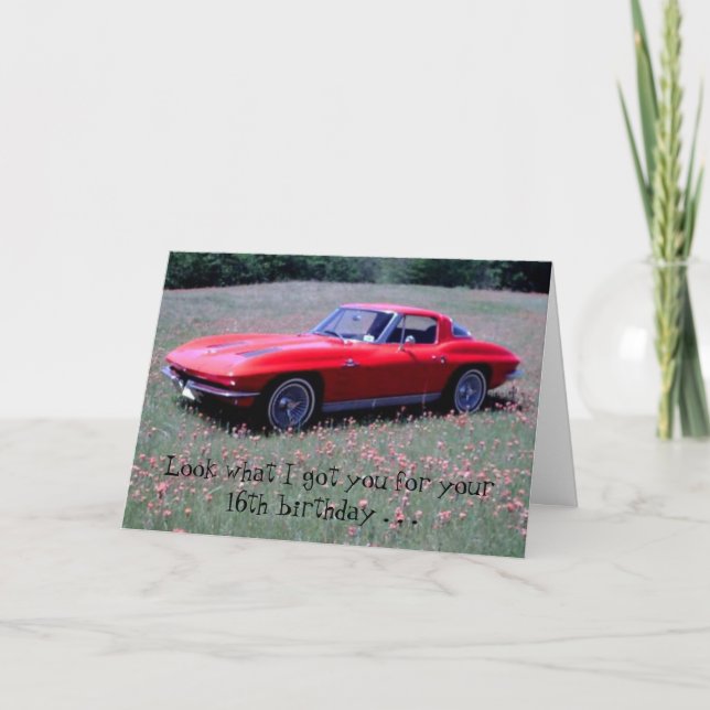 Tarjeta de cumpleaños del Corvette (Anverso)