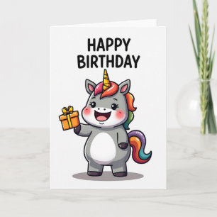 Tarjeta de cumpleaños del Cuerno Arcoíris