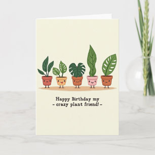 Tarjeta de cumpleaños del desfile de plantas linda
