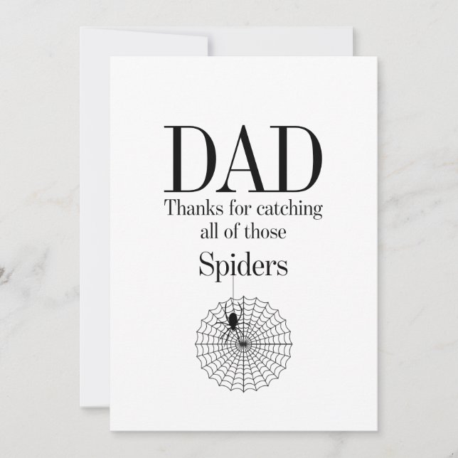 Tarjeta de cumpleaños del Día de Araña del Padre c (Anverso)