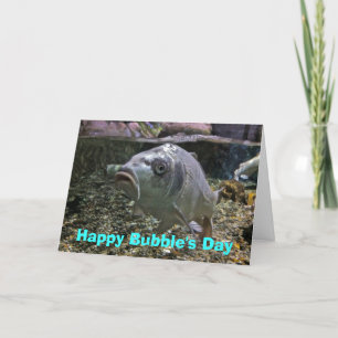 Tarjeta de cumpleaños del día de la burbuja feliz