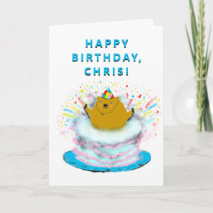 Tarjeta de cumpleaños del Día de la Marmota