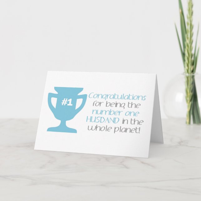 Tarjeta de cumpleaños del día de padre del marido (Anverso)