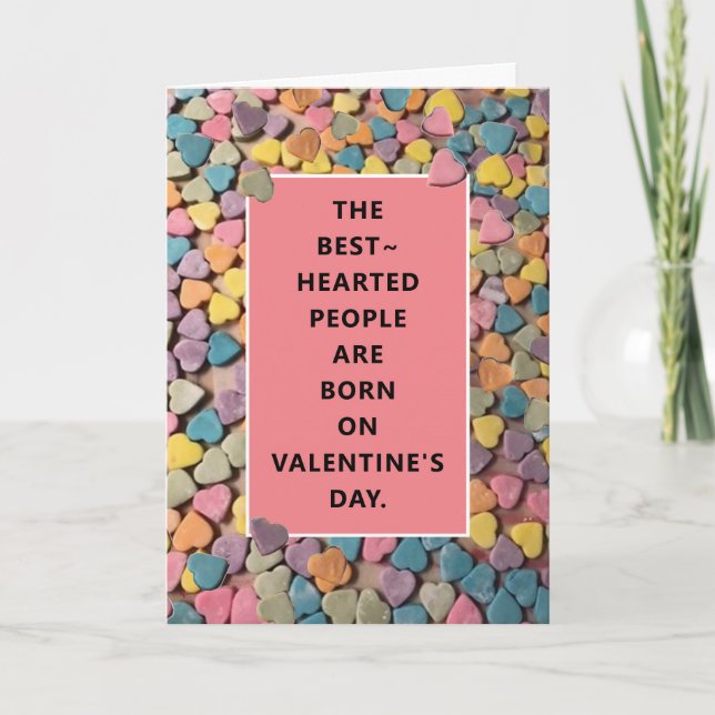 Tarjeta de cumpleaños del día de San Valentín (Anverso)