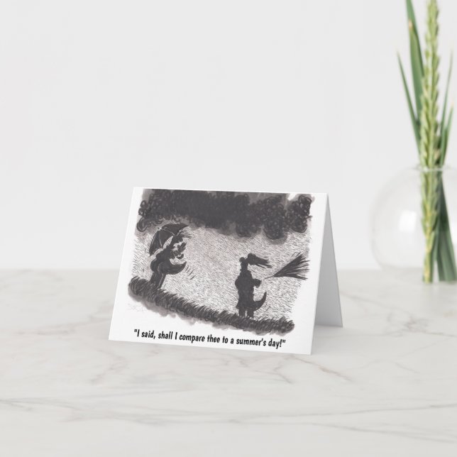 Tarjeta de cumpleaños del Día del Verano Lluvioso (Anverso)