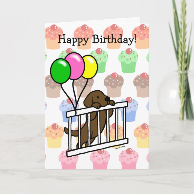 Tarjeta de cumpleaños del dibujo animado del (Anverso)