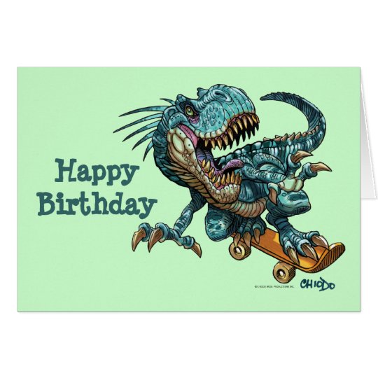 Tarjeta de cumpleaños del dinosaurio